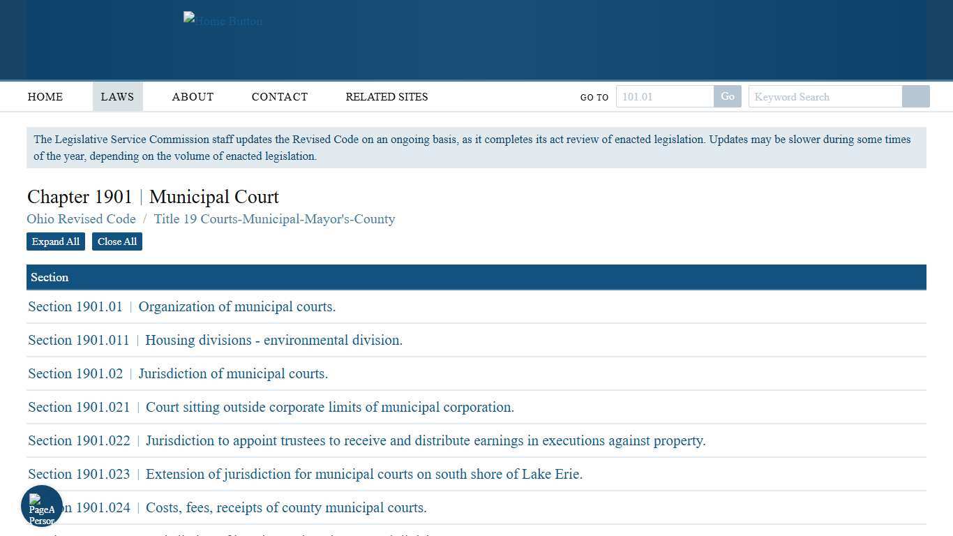 Chapter 1901 - Ohio Revised Code Ohio Laws